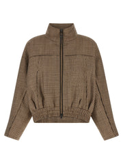 Women's Brown Virgin Wool Jacket Clothing