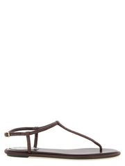 Women's Brown Viscose Flat Sandals