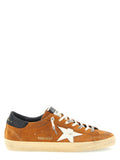 Men's Orange Cowhide Low Top Sneakers