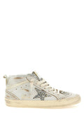Women's Beige Leather High Top Sneakers