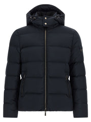 Men's Blue Wool Bomber Clothing