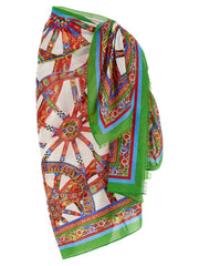 Women's Multicolor Cotton Long Skirt
