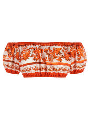 Women's Orange Cotton Blouse