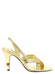 Women's Gianni Heel Sandal Gold Lamb Leather