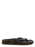 Women's Brown Cowhide Slides Shoe