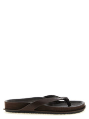 Women's Brown Cowhide Slides Shoe