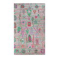 Vibrant Multicolor Striped Bohemian Accent Rug