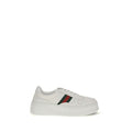 Women's White Calf Leather Bos Taurus Chunky Sneakers