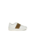 Women's White Calf Leather Bos Taurus Sneakers