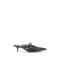 Women's Black Calf Leather Bos Taurus Mules