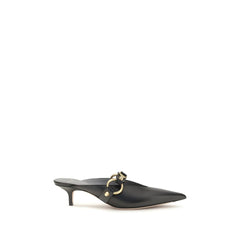 Women's Black Calf Leather Bos Taurus Mules