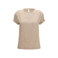 Women's Beige Elastane Blouse