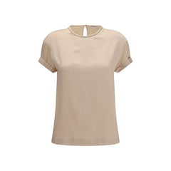 Women's Beige Elastane Blouse