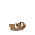 Men's Beige Calf Leather Bos Taurus Regular Belt