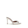 Women's Camelia Mule White Calf Leather Bos Heels