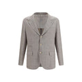 Men's Beige Linen Full-Length Jacket Clothing