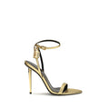 Women's Gold Lambskin Stiletto Sandal