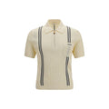 Men's Beige Cotton Polo Shirt