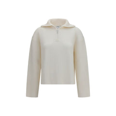Women's White Wool Oves Aries Sweatshirt Clothing