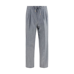 Men's Gray Wool Oves Aries Casual Pants