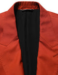 Men's Red Cashmere Single Breasted Blazer Jacket Silk Clothing