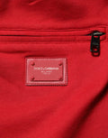 Red Dg Logo Cotton Jogger Men Sweatpants Pants Elastane