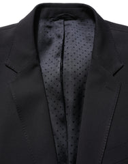 Black Wool Slim Fit Formal Men 2 Piece Suit