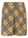 Men's Beige Satin Bermuda Shorts
