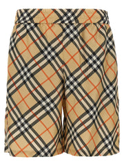 Men's Beige Satin Bermuda Shorts