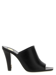 Women's Jill Mule Black Leather Heels