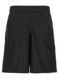 Men's Black Polyester Bermuda Shorts
