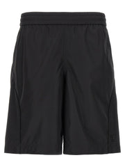 Men's Black Polyester Bermuda Shorts