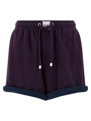 Women's Purple Cotton Bermuda Shorts
