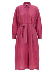 Women's Purple Cotton Long Dress