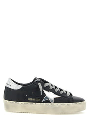 Women's Black Cowhide Chunky Sneakers