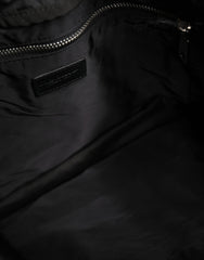 Black White Striped Polyester Drawstring Backpack Men Bag And Nylon Pp Calf