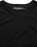 Women's Black Wool Crew Neck Short Sleeves Men T-Shirt
