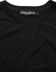 Women's Black Wool Crew Neck Short Sleeves Men T-Shirt