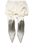 Women's Jersey-Tights Pump White Fabric