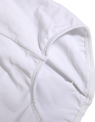 Women's White Logo Waistband Coulotte Panty Underwear Nylon Elastane Clothing