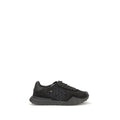Women's Black Calf Leather Bos Taurus Chunky Sneakers