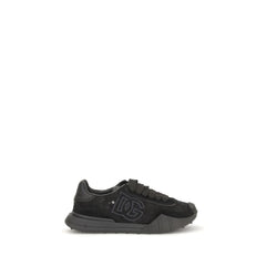 Women's Black Calf Leather Bos Taurus Chunky Sneakers