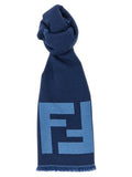 Men's Blue Virgin Wool Scarf