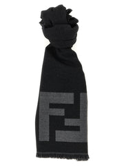 Men's Black Virgin Wool Scarf