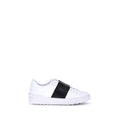 Women's White Calf Leather Bos Taurus Low Top Sneakers