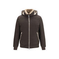 Men's Brown Polyamide Shell Jacket Clothing