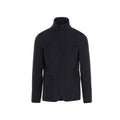 Men's Black Polyester Full-Length Jacket Clothing