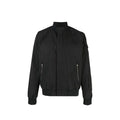 Men's Black Polyester Bomber Clothing