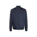 Men's Blue Polyester Bomber Clothing