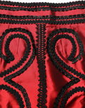 Dolce & Gabbana Soutache Embroidery Skirt — Red